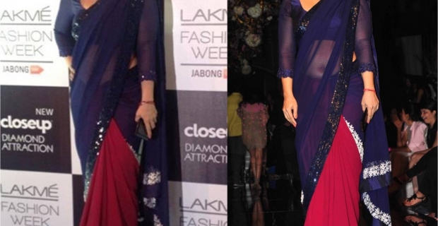 Kajol Stuns all in Manish Malhotra at Lakme Fashion Week 2014