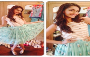 Sonam Kapoor in Zara & Nisha Sainani for Khoobsurat Promotions!
