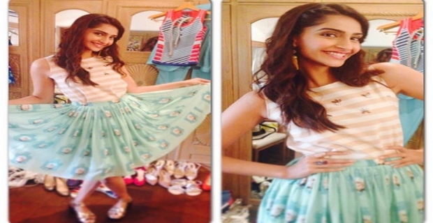 Sonam Kapoor in Zara & Nisha Sainani for Khoobsurat Promotions!