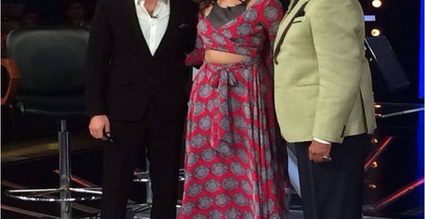 Sonam Kapoor in Surendri at KBC for Khoobsurat Promotions