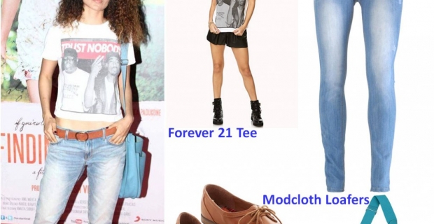 Look Book: Kangana Ranaut in Forever21 & Birkin for finding fanny premiere