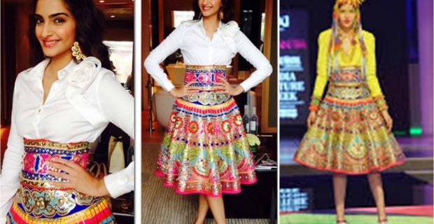 Sonam Kapoor in Manish Arora for Khoobsurat Promotions!