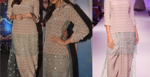 Sonam Kapoor in Payal Singhal for Khoobsurat promotions