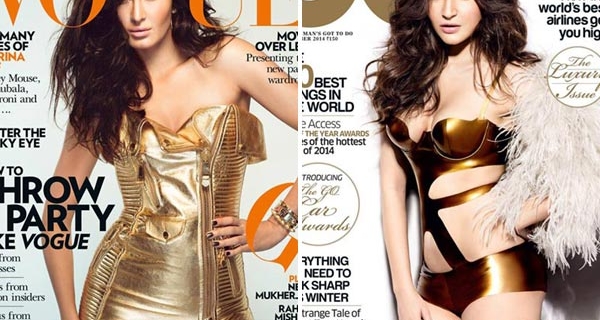 Fall Trend 2014 -Metallic is In – Katrina Kaif in Moschino for Vogue