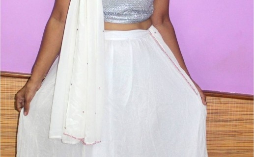 Navratri colour of day- Two ways to wear White lehenga!