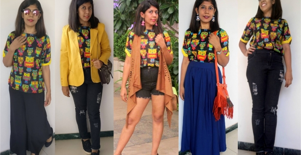 Fashion Reuse & Recycle – Five different ways to wear a quirky Top