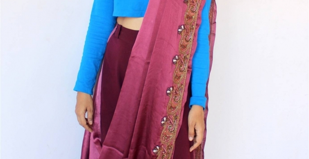 OOTD – DIY Palazzo Saree from Mom’s Old Saree
