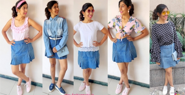 Capsule Wardrobe – 5 different ways to wear Denim skirt this summer!