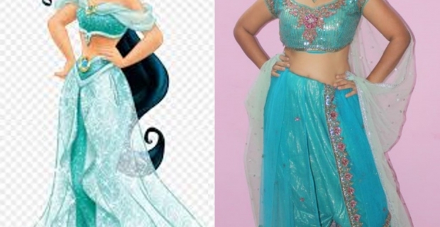 Desi Disney Princess Jasmine recreation in a Saree!